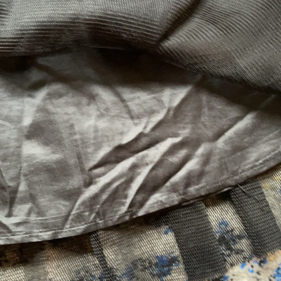 Black Mesh A-Line Skirt - Picture 4 of 8